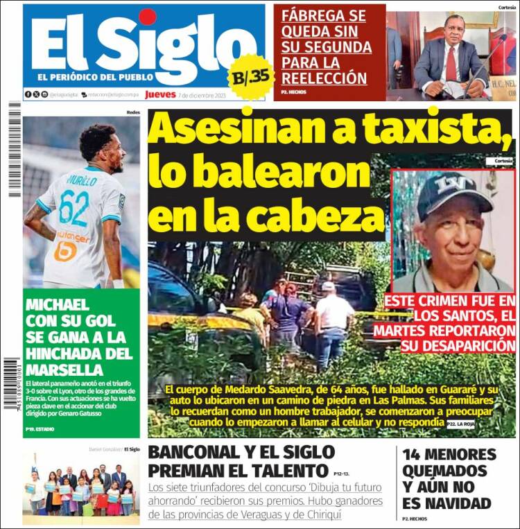 Portada de El Siglo (Panam&aacute;)