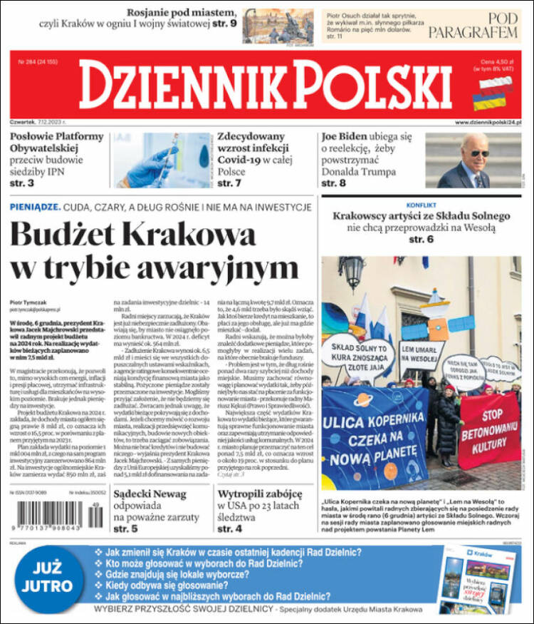Portada de Dziennik (Polonia)