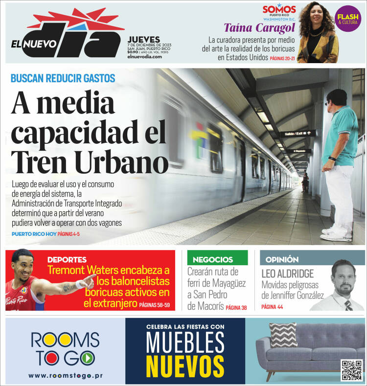 Portada de El Nuevo Día (Puerto Rico)