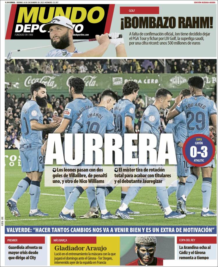 Portada de Mundo Deportivo Bizkaia (España)