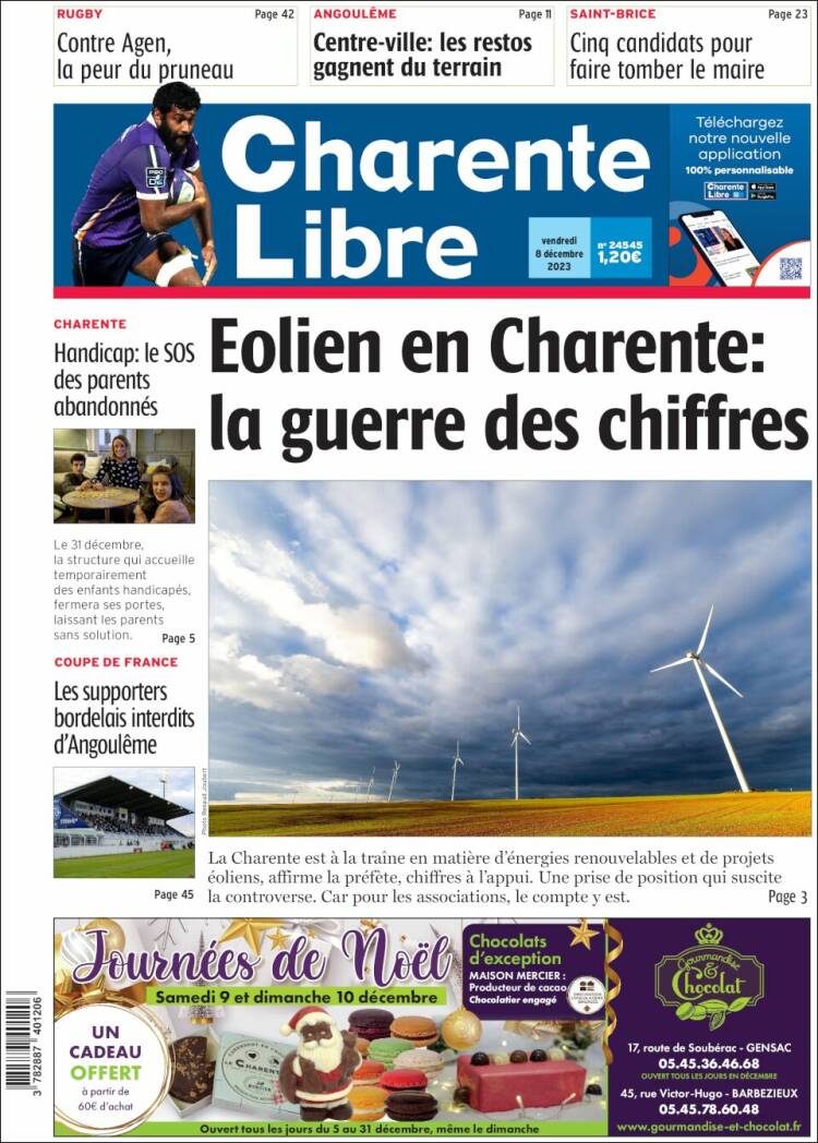 Portada de Charente Libre (Francia)