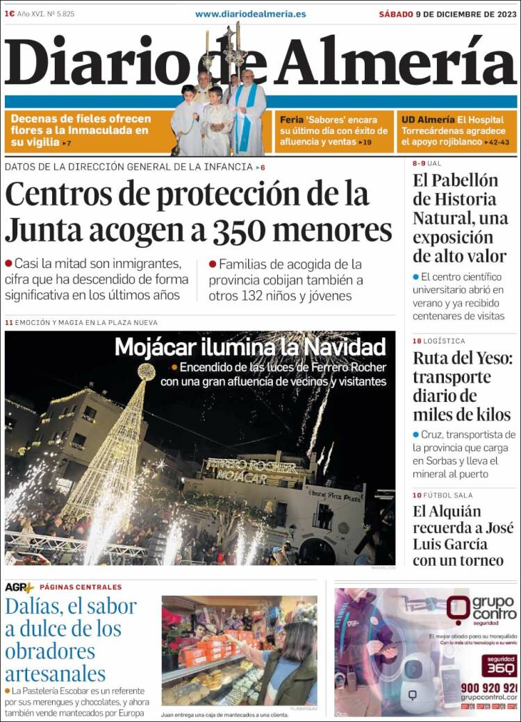 Portada de Diario de Almería (España)