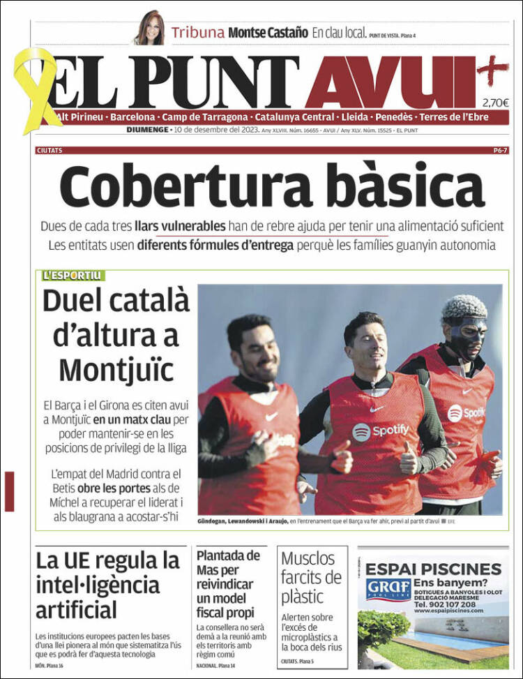 Portada de El Punt Avui (España)