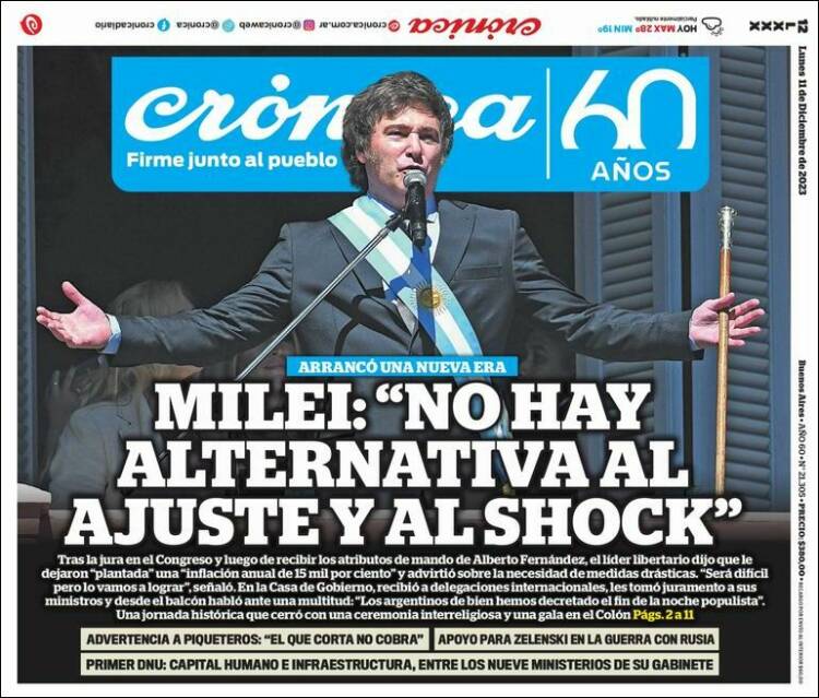 Portada de Diario El Libertador (Argentina)