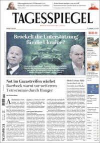 Portada de Der Tagesspiegel (Alemania)