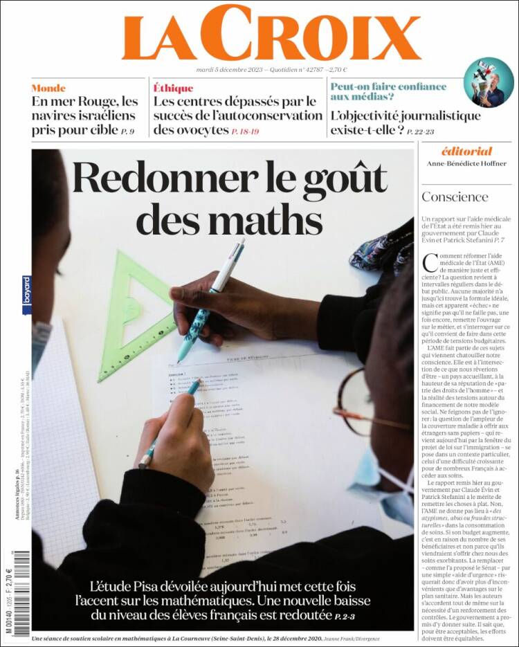 Portada de La Croix (Francia)