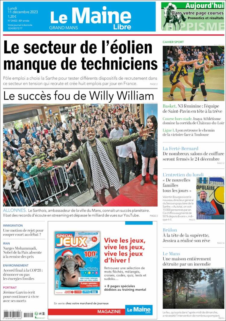 Portada de Le Maine Libre (Francia)