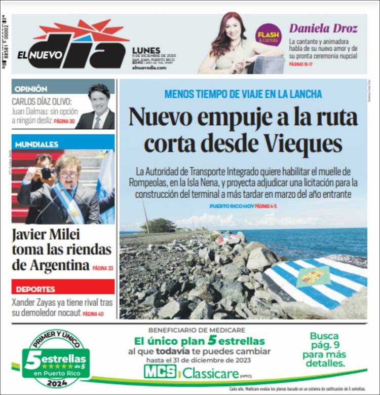 Portada de El Nuevo Día (Puerto Rico)
