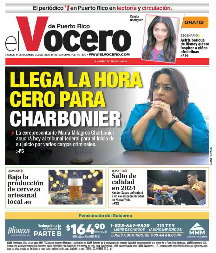 Portada de Vocero (Puerto Rico)