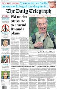 Portada de Daily Telegraph (Reino Unido)