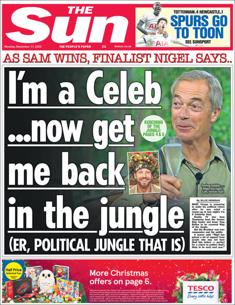 Portada de The Sun (Reino Unido)