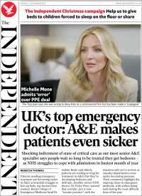 Portada de The Independent (Reino Unido)
