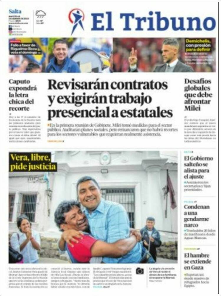 Portada de El Tribuno - Salta (Argentina)