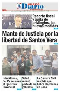 Portada de Nuevo Diario de Salta (Argentina)