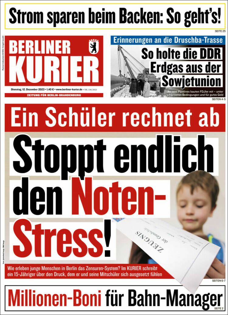 Portada de Berliner Kurier - Startseite BK (Alemania)