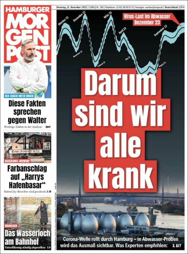 Portada de Hamburger Morgenpost  (Alemania)