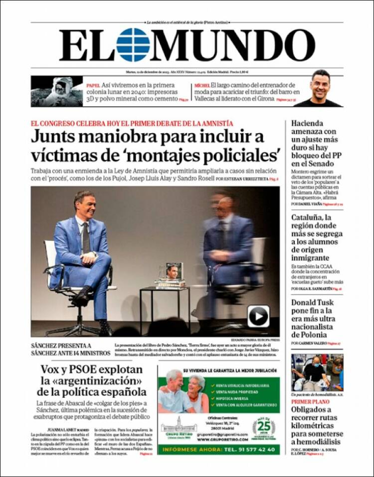 Portada de El Mundo (Espa&ntilde;a)