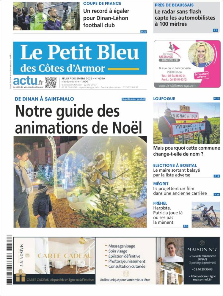 Portada de Le Petit Bleu (Francia)