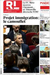 Portada de Le Republicain Lorrain (Francia)