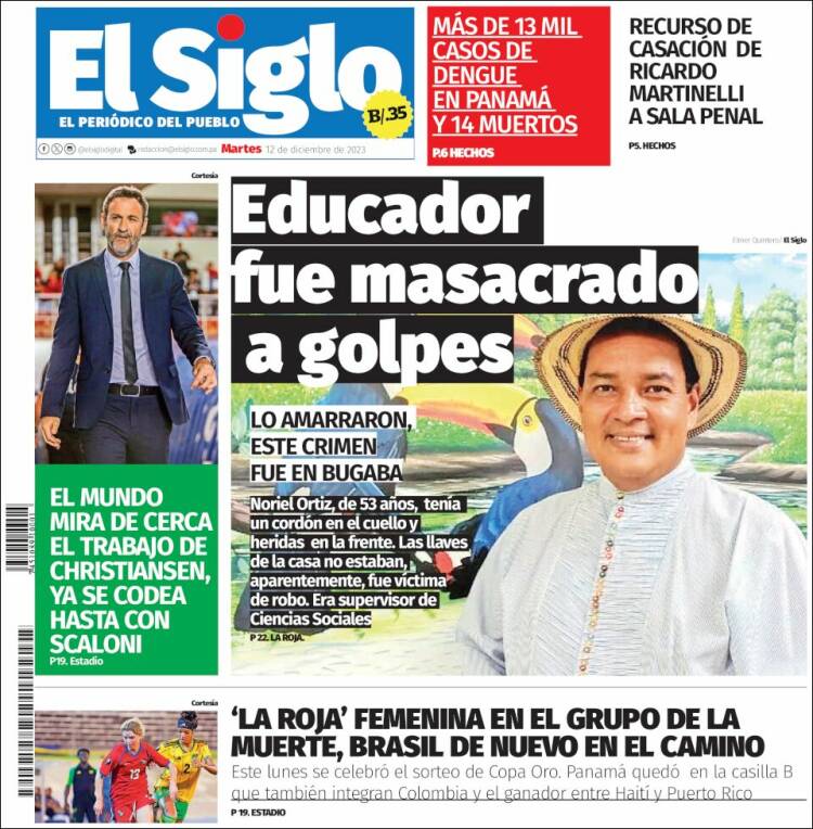 Portada de El Siglo (Panam&aacute;)