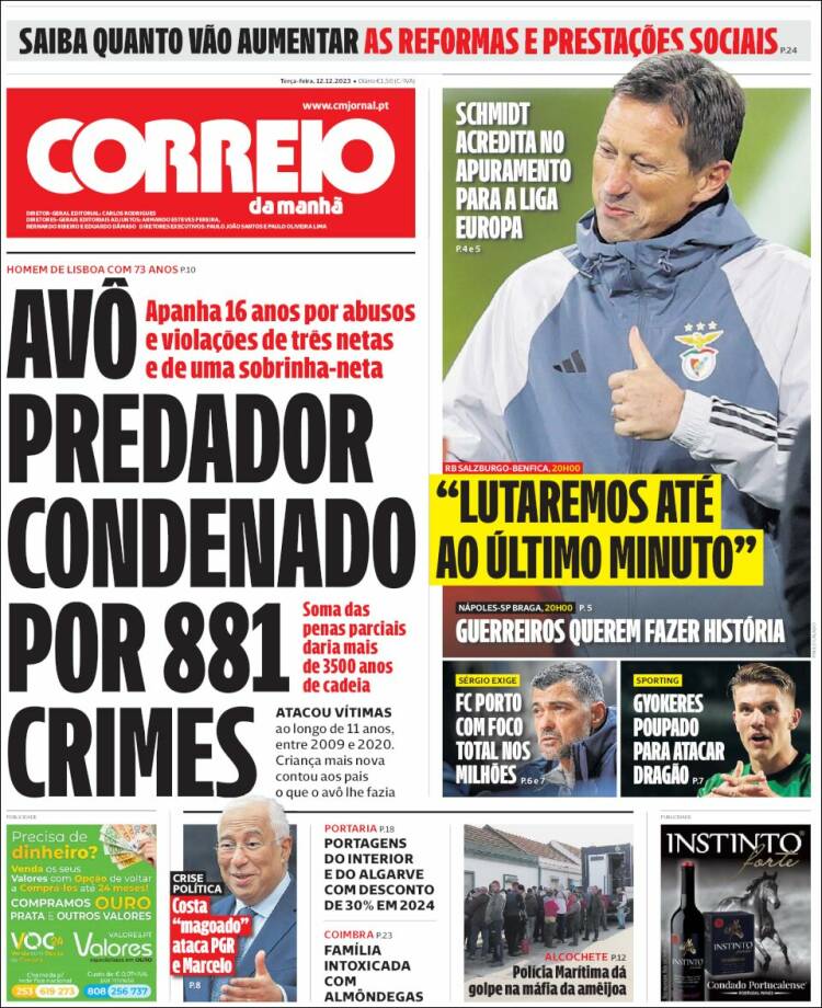Portada de Correio da Manhã (Portugal)