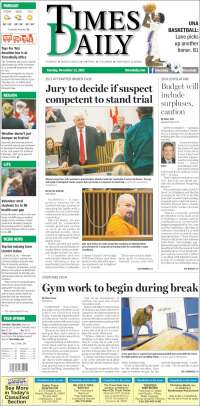 Portada de Times Daily (USA)