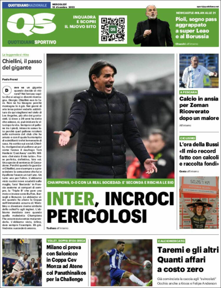 Portada de Quotidiano Sportivo (Italia)