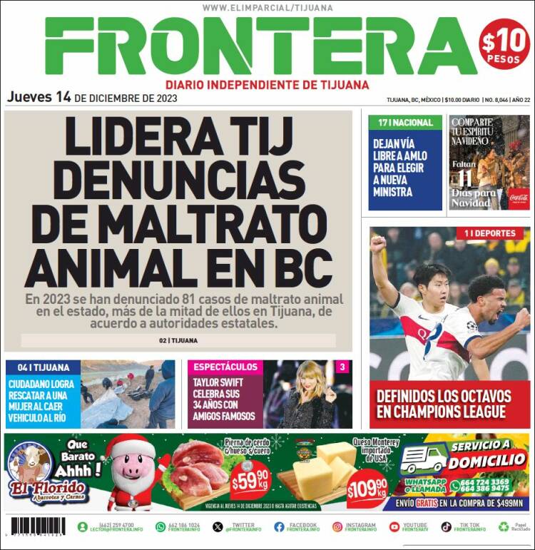 Portada de Frontera (México)