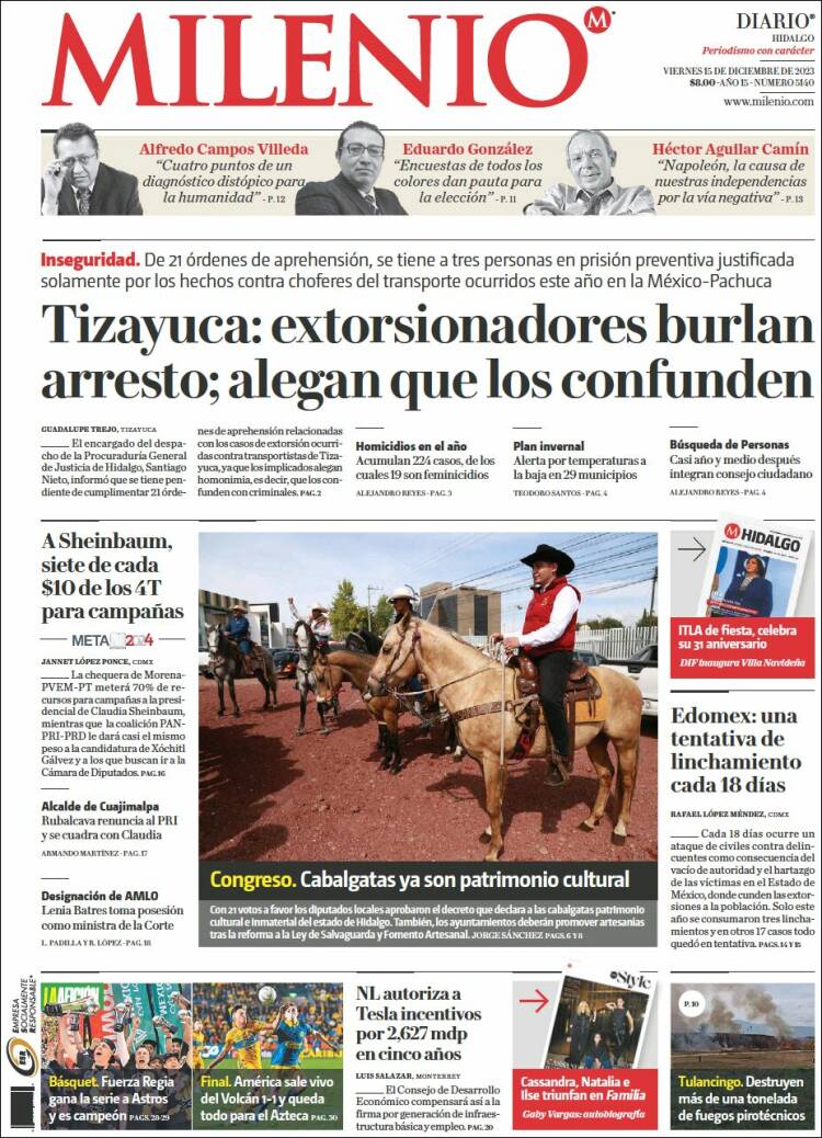 Portada de Milenio de Hidalgo (México)