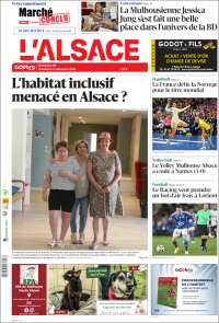 Portada de Journal L'Alsace (Francia)