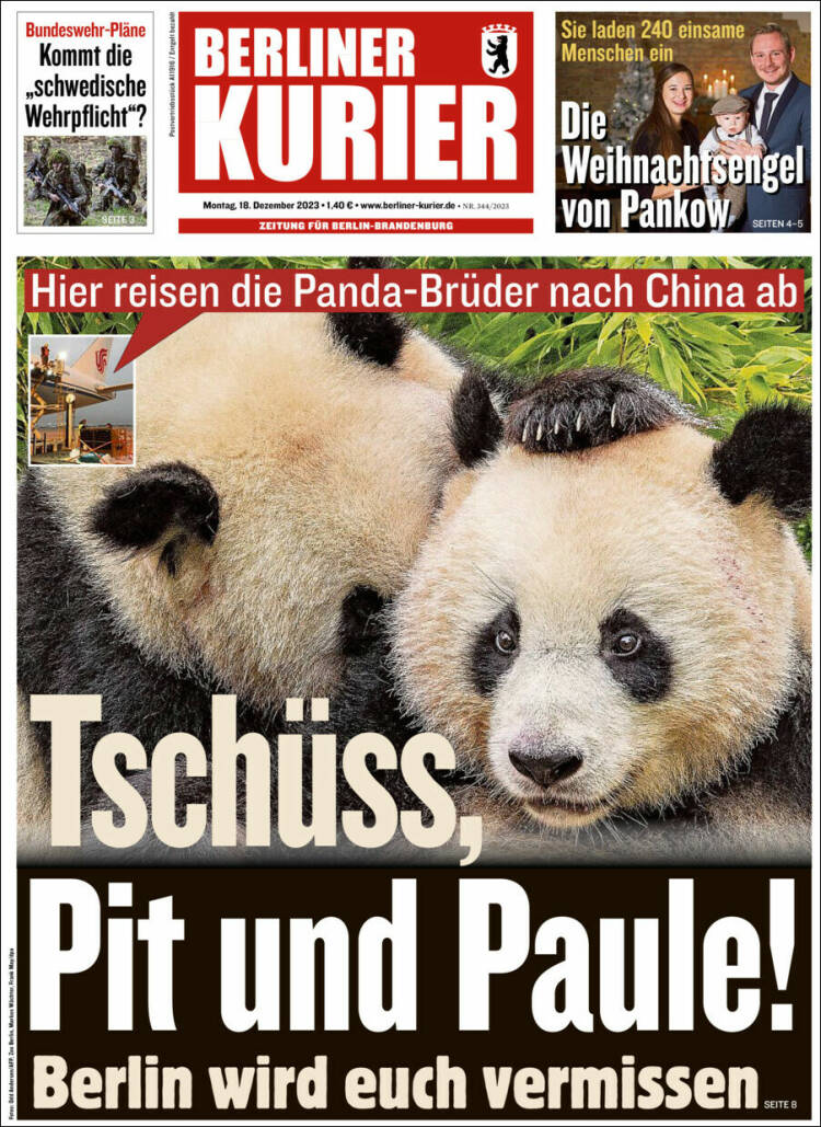 Portada de Berliner Kurier - Startseite BK (Alemania)