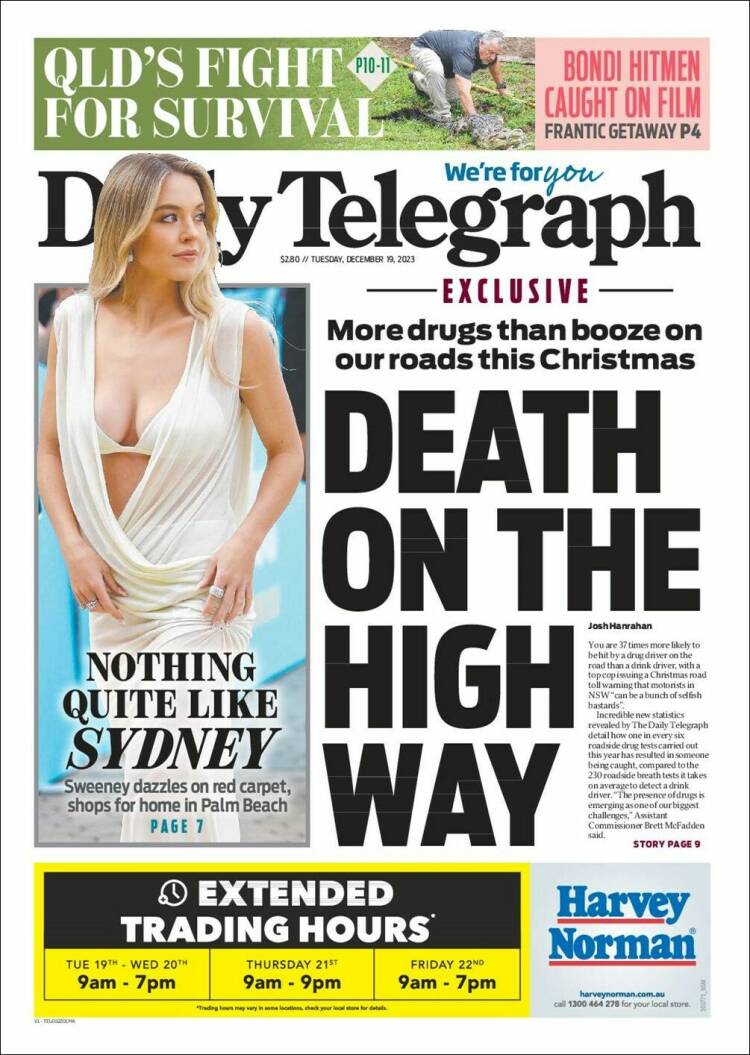 Portada de The Daily Telegraph (Australia)