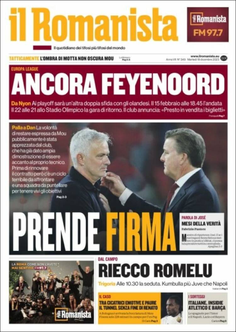 Portada de Romanista (Italia)