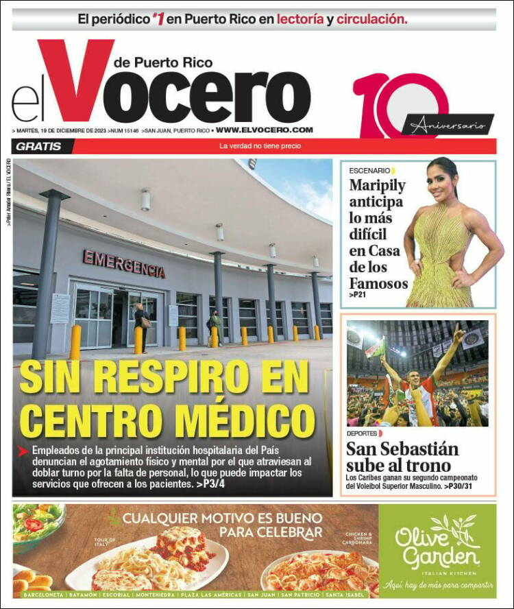 Portada de Vocero (Puerto Rico)