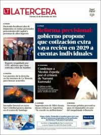 Portada de La Tercera (Chile)