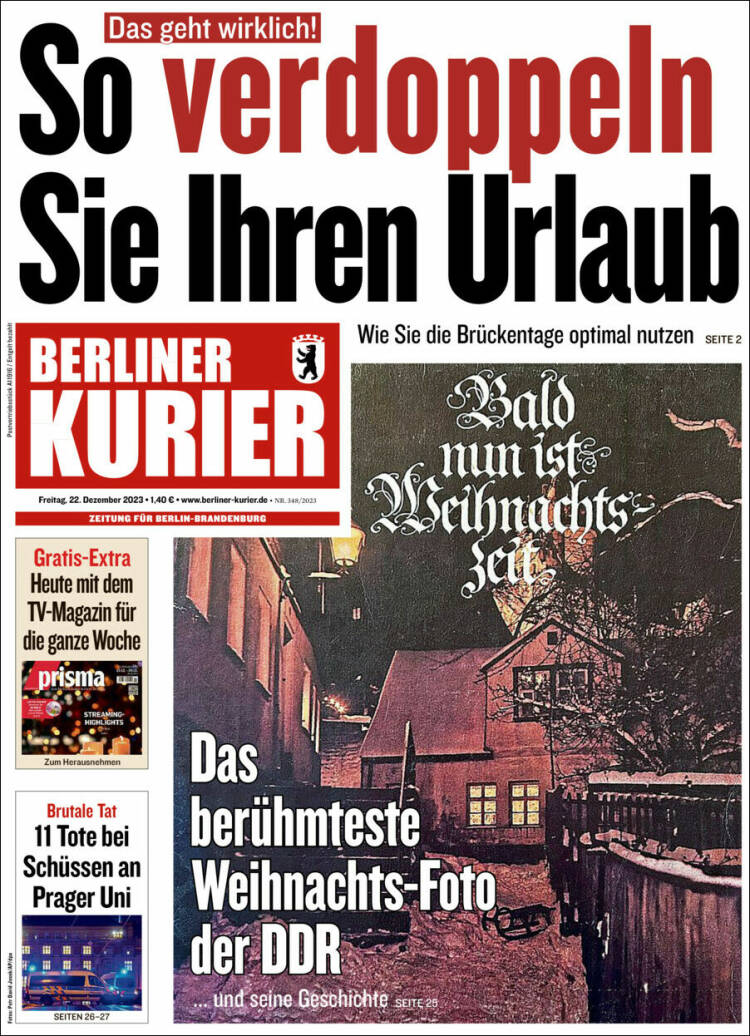Portada de Berliner Kurier - Startseite BK (Alemania)