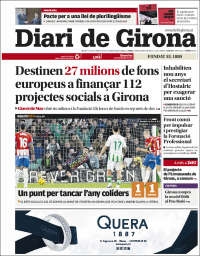 Portada de Diari de Girona (España)