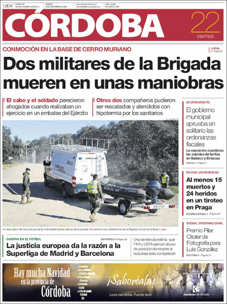 Portada de Diario de Córdoba (España)