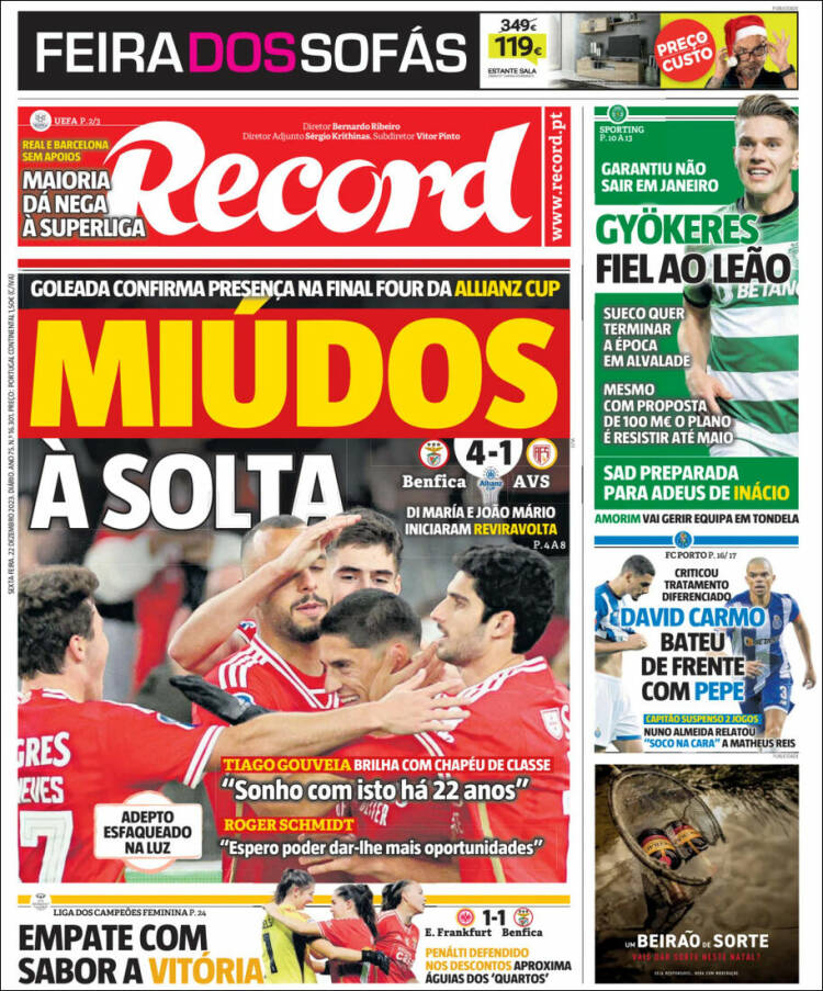 Portada de Record (Portugal)