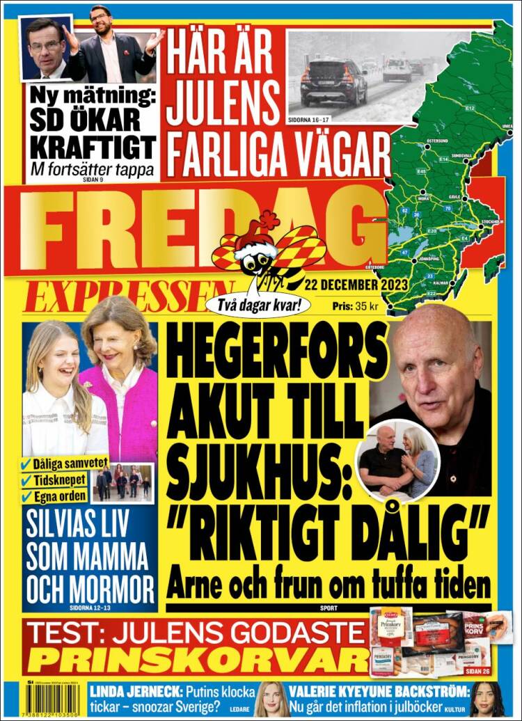 Portada de Expressen (Suecia)