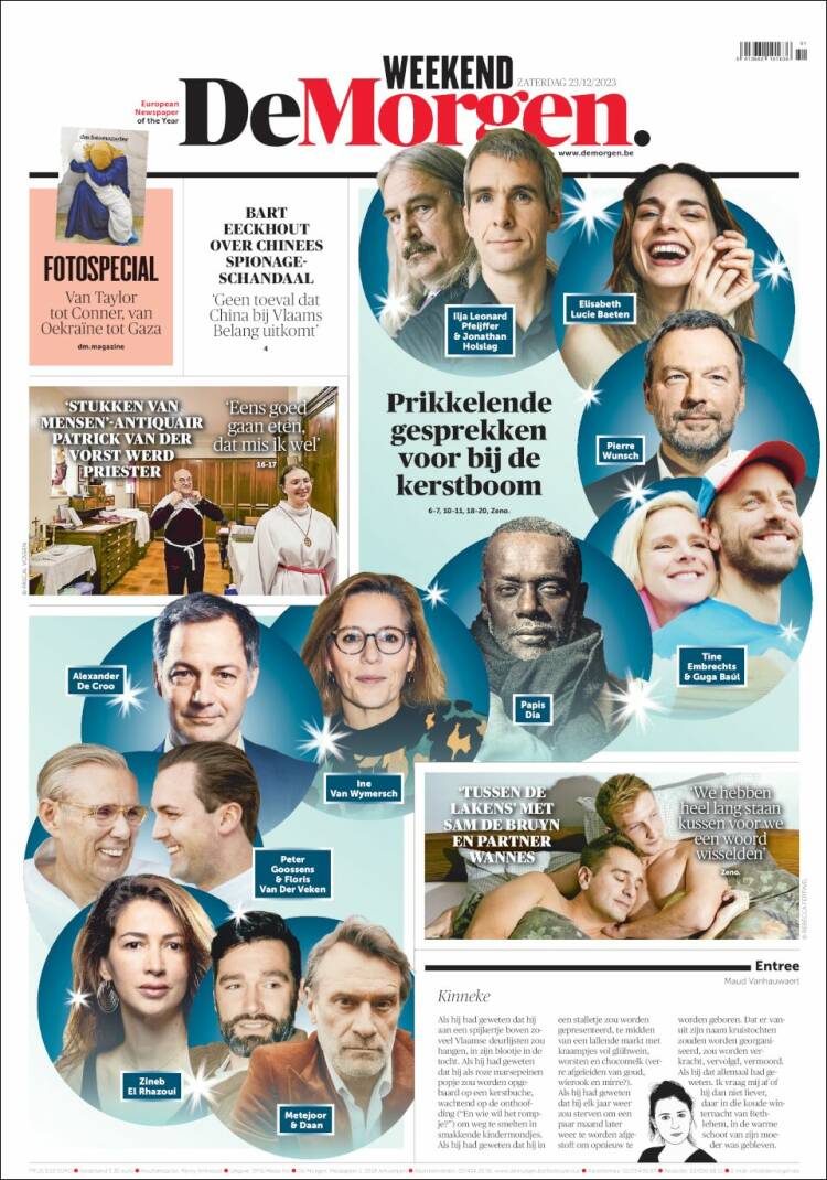 Portada de De Morgen (B&eacute;lgica)