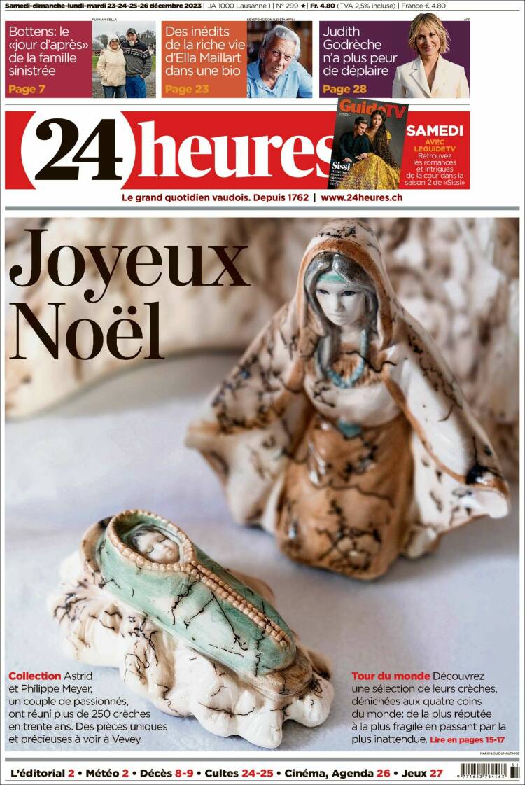 Portada de 24 Heures (Suiza)