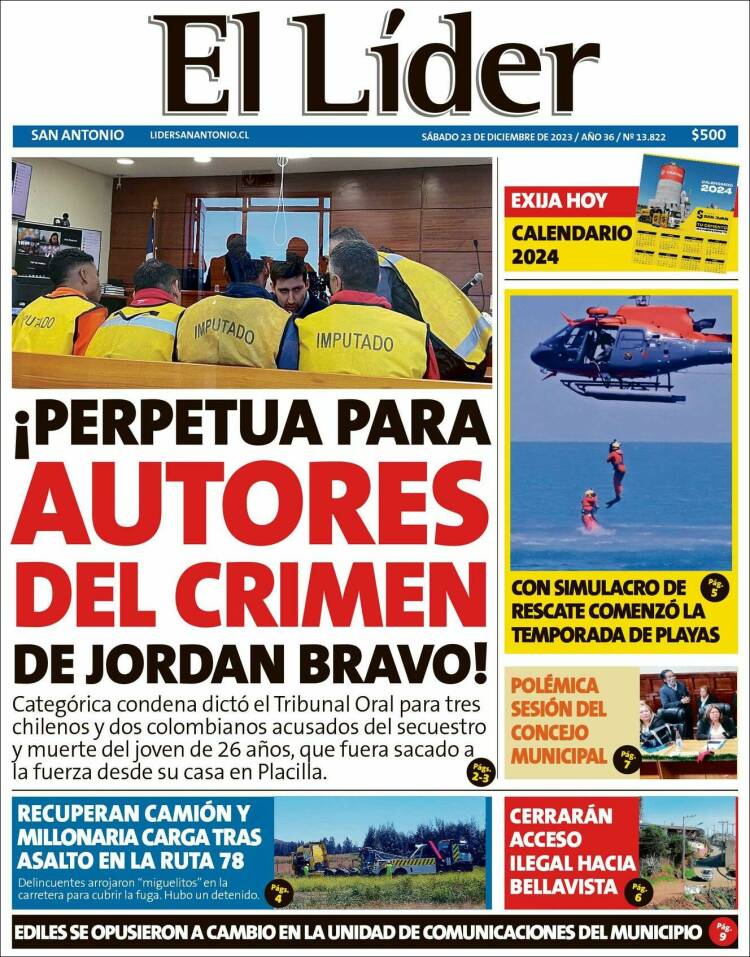 Portada de Lider de San Antonio (Chile)