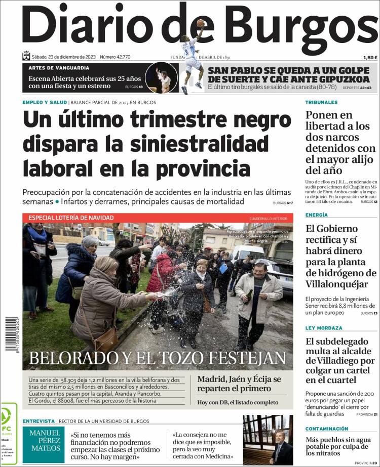 Portada de Diario de Burgos (España)