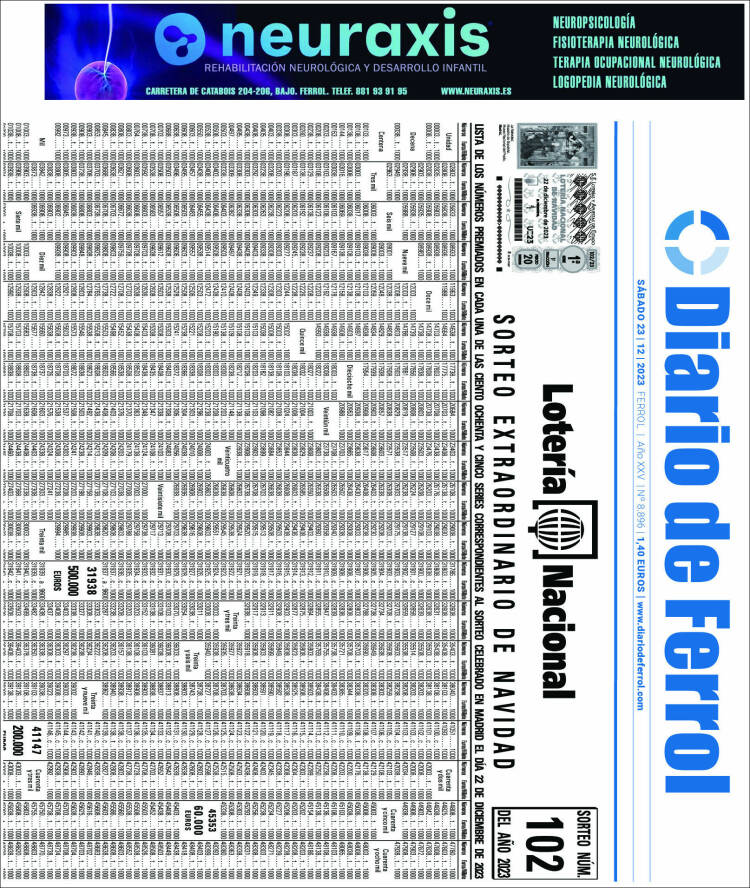 Portada de Diario de Ferrol (España)