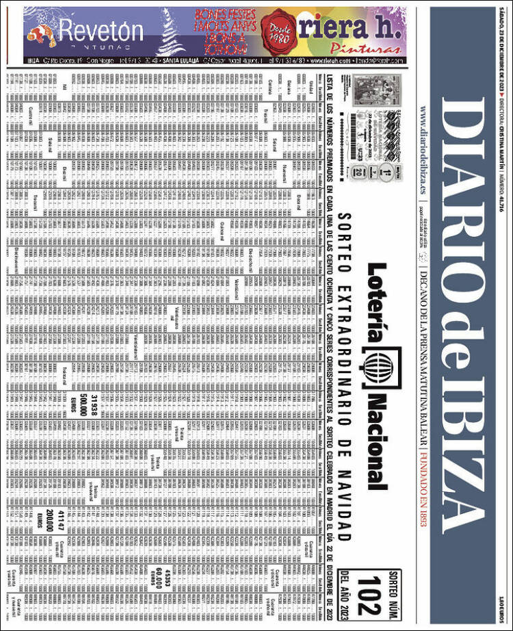 Portada de Diario de Ibiza (España)