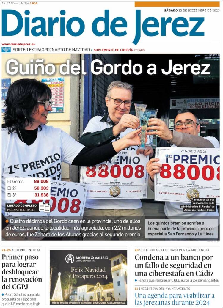 Portada de Diario de Jerez (España)