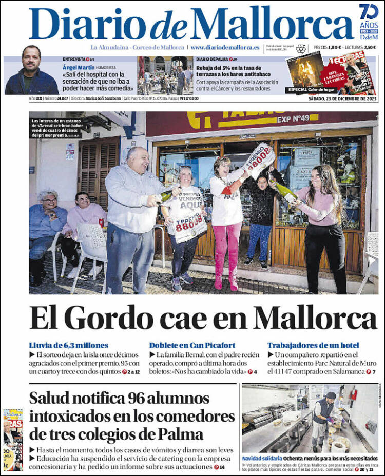 Portada de Diario de Mallorca (España)