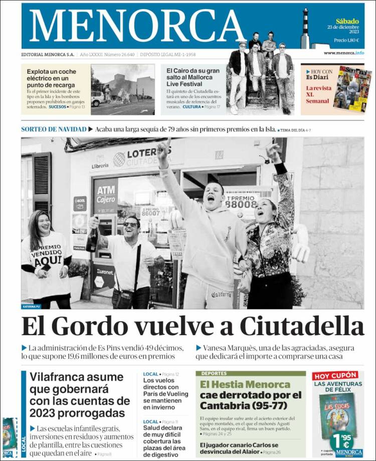 Portada de Menorca - Diario Insular (España)