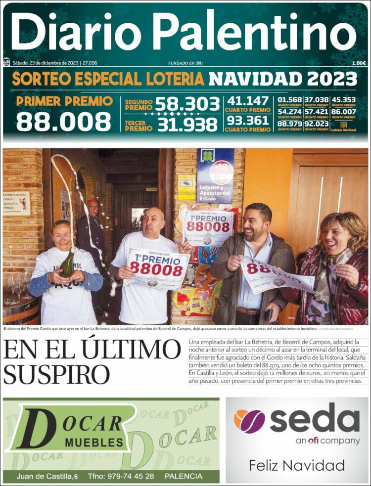 Portada de Diario Palentino (España)